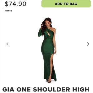 Green long party dress Windsor